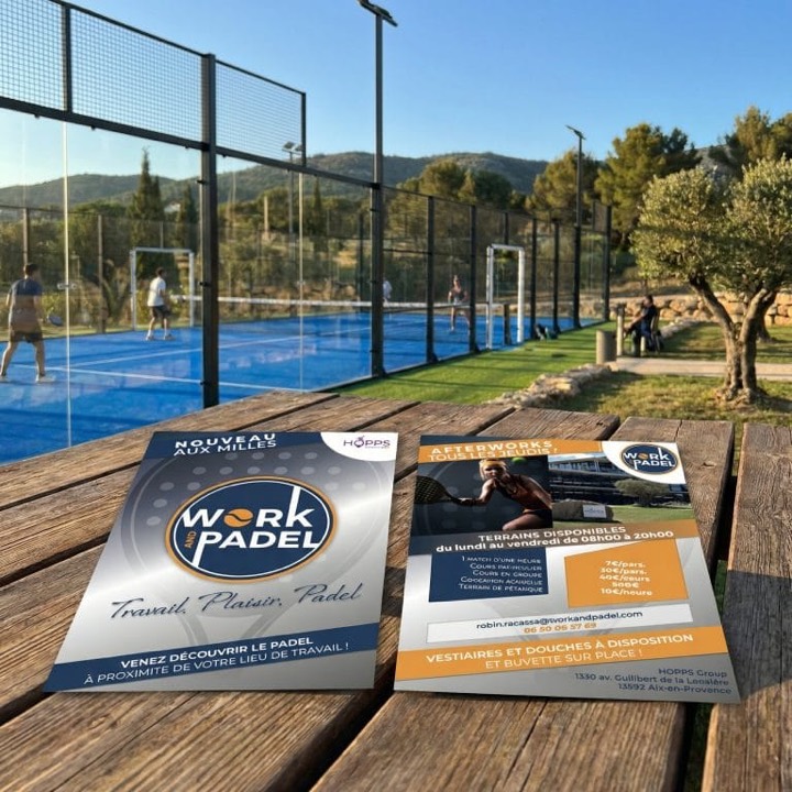 Flyers de prospection Work and Padel
